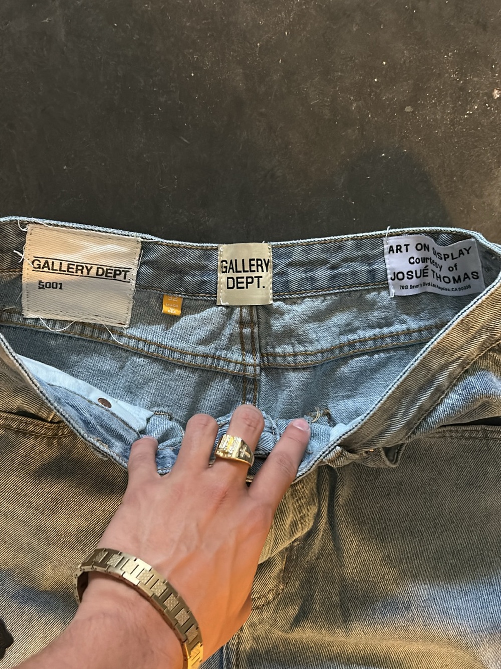 Gallery Debt X Chrome Hearts Flared Washed Jeans - Picture 4 of 7